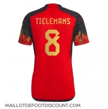 Maillot de football Réplique Belgique Youri Tielemans #8 Domicile Mondial 2022 Manche Courte