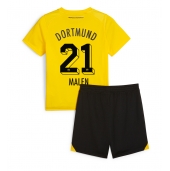 Maillot de football Réplique Borussia Dortmund Donyell Malen #21 Domicile Enfant 2023-24 Manche Courte (+ Pantalon court)