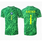 Maillot de football Réplique Brésil Alisson Becker #1 Gardien de but Domicile Copa America 2024 Manche Courte