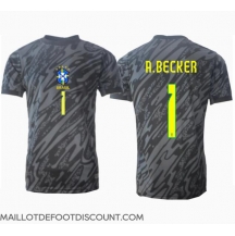 Maillot de football Réplique Brésil Alisson Becker #1 Gardien de but Extérieur Copa America 2024 Manche Courte