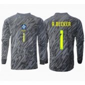Maillot de football Réplique Brésil Alisson Becker #1 Gardien de but Extérieur Copa America 2024 Manche Longue