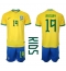 Maillot de football Réplique Brésil Antony #19 Domicile Enfant Mondial 2022 Manche Courte (+ Pantalon court)