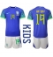 Maillot de football Réplique Brésil Antony #19 Extérieur Enfant Mondial 2022 Manche Courte (+ Pantalon court)