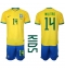 Maillot de football Réplique Brésil Eder Militao #14 Domicile Enfant Mondial 2022 Manche Courte (+ Pantalon court)