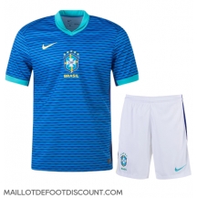 Maillot de football Réplique Brésil Extérieur Enfant Copa America 2024 Manche Courte (+ Pantalon court)
