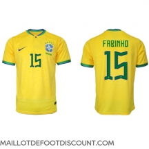 Maillot de football Réplique Brésil Fabinho #15 Domicile Mondial 2022 Manche Courte