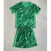 Maillot de football Réplique Brésil Gardien de but Domicile Enfant Copa America 2024 Manche Courte (+ Pantalon court)