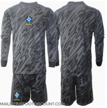 Maillot de football Réplique Brésil Gardien de but Extérieur Enfant Copa America 2024 Manche Longue (+ Pantalon court)