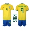Maillot de football Réplique Brésil Richarlison #9 Domicile Enfant Mondial 2022 Manche Courte (+ Pantalon court)