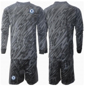 Maillot de football Réplique Chelsea Gardien de but Extérieur Enfant 2024-25 Manche Longue (+ Pantalon court)