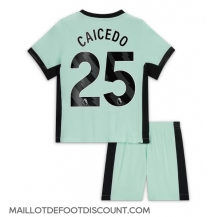 Maillot de football Réplique Chelsea Moises Caicedo #25 Troisième Enfant 2023-24 Manche Courte (+ Pantalon court)