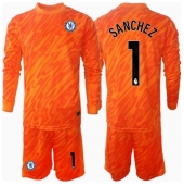 Maillot de football Réplique Chelsea Robert Sanchez #1 Gardien de but Domicile Enfant 2024-25 Manche Longue (+ Pantalon court)