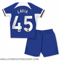 Maillot de football Réplique Chelsea Romeo Lavia #45 Domicile Enfant 2023-24 Manche Courte (+ Pantalon court)