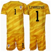 Maillot de football Réplique Croatie Dominik Livakovic #1 Gardien de but Domicile Enfant Europe 2024 Manche Courte (+ Pantalon court)