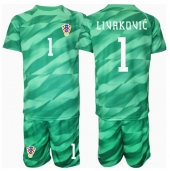 Maillot de football Réplique Croatie Dominik Livakovic #1 Gardien de but Extérieur Enfant Europe 2024 Manche Courte (+ Pantalon court)