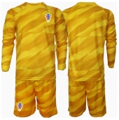 Maillot de football Réplique Croatie Gardien de but Domicile Enfant Europe 2024 Manche Longue (+ Pantalon court)