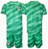 Maillot de football Réplique Croatie Gardien de but Extérieur Enfant Europe 2024 Manche Courte (+ Pantalon court)