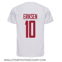 Maillot de football Réplique Danemark Christian Eriksen #10 Extérieur Mondial 2022 Manche Courte