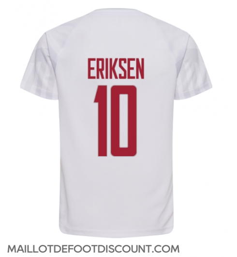 Maillot de football Réplique Danemark Christian Eriksen #10 Extérieur Mondial 2022 Manche Courte