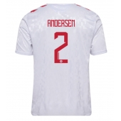 Maillot de football Réplique Danemark Joachim Andersen #2 Extérieur Europe 2024 Manche Courte
