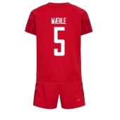 Maillot de football Réplique Danemark Joakim Maehle #5 Domicile Enfant Mondial 2022 Manche Courte (+ Pantalon court)