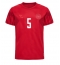 Maillot de football Réplique Danemark Joakim Maehle #5 Domicile Mondial 2022 Manche Courte