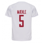 Maillot de football Réplique Danemark Joakim Maehle #5 Extérieur Mondial 2022 Manche Courte