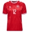 Maillot de football Réplique Danemark Kasper Dolberg #12 Domicile Europe 2024 Manche Courte