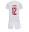 Maillot de football Réplique Danemark Kasper Dolberg #12 Extérieur Enfant Mondial 2022 Manche Courte (+ Pantalon court)