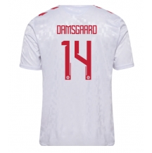 Maillot de football Réplique Danemark Mikkel Damsgaard #14 Extérieur Europe 2024 Manche Courte