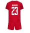 Maillot de football Réplique Danemark Pierre-Emile Hojbjerg #23 Domicile Enfant Mondial 2022 Manche Courte (+ Pantalon court)