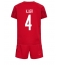 Maillot de football Réplique Danemark Simon Kjaer #4 Domicile Enfant Mondial 2022 Manche Courte (+ Pantalon court)