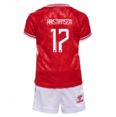 Maillot de football Réplique Danemark Victor Kristiansen #17 Domicile Enfant Europe 2024 Manche Courte (+ Pantalon court)