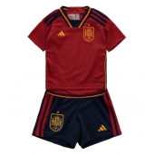 Maillot de football Réplique Espagne Domicile Enfant Mondial 2022 Manche Courte (+ Pantalon court)