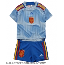 Maillot de football Réplique Espagne Extérieur Enfant Mondial 2022 Manche Courte (+ Pantalon court)