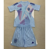 Maillot de football Réplique Espagne Gardien de but Domicile Enfant Europe 2024 Manche Courte (+ Pantalon court)