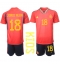 Maillot de football Réplique Espagne Jordi Alba #18 Domicile Enfant Mondial 2022 Manche Courte (+ Pantalon court)