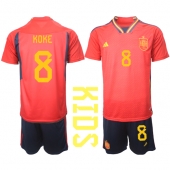 Maillot de football Réplique Espagne Koke #8 Domicile Enfant Mondial 2022 Manche Courte (+ Pantalon court)