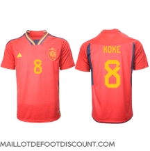 Maillot de football Réplique Espagne Koke #8 Domicile Mondial 2022 Manche Courte