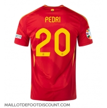 Maillot de football Réplique Espagne Pedri Gonzalez #20 Domicile Europe 2024 Manche Courte