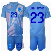 Maillot de football Réplique Espagne Unai Simon #23 Gardien de but Domicile Enfant Europe 2024 Manche Courte (+ Pantalon court)