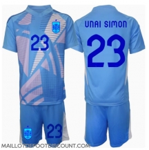 Maillot de football Réplique Espagne Unai Simon #23 Gardien de but Domicile Enfant Europe 2024 Manche Courte (+ Pantalon court)