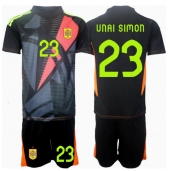 Maillot de football Réplique Espagne Unai Simon #23 Gardien de but Extérieur Enfant Europe 2024 Manche Courte (+ Pantalon court)