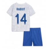 Maillot de football Réplique France Adrien Rabiot #14 Extérieur Enfant Mondial 2022 Manche Courte (+ Pantalon court)