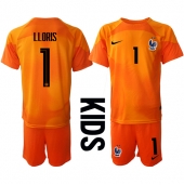 Maillot de football Réplique France Hugo Lloris #1 Gardien de but Domicile Enfant Mondial 2022 Manche Courte (+ Pantalon court)