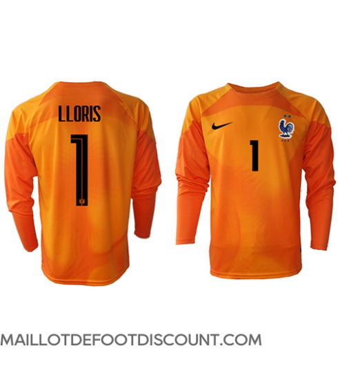 Maillot de football Réplique France Hugo Lloris #1 Gardien de but Domicile Mondial 2022 Manche Longue