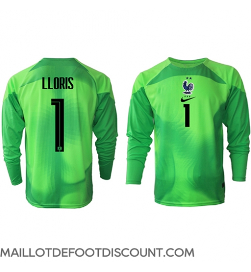 Maillot de football Réplique France Hugo Lloris #1 Gardien de but Extérieur Mondial 2022 Manche Longue