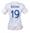 Maillot de football Réplique France Karim Benzema #19 Extérieur Femme Mondial 2022 Manche Courte