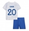 Maillot de football Réplique France Kingsley Coman #20 Extérieur Enfant Mondial 2022 Manche Courte (+ Pantalon court)