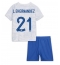 Maillot de football Réplique France Lucas Hernandez #21 Extérieur Enfant Mondial 2022 Manche Courte (+ Pantalon court)
